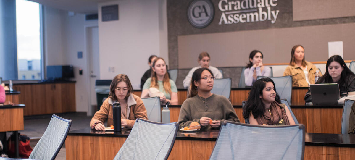 Students in the ASUC Senate Chambers