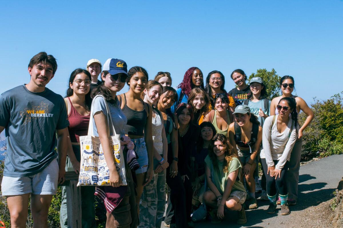 Group of people on a hike at Mt. Tamalpais