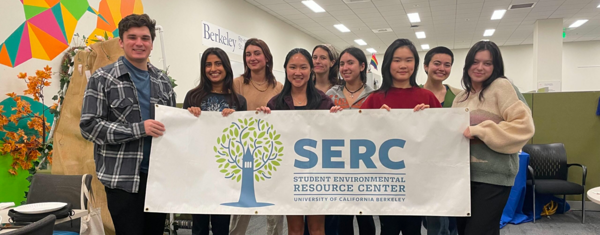 SERC Members holding the SERC banner