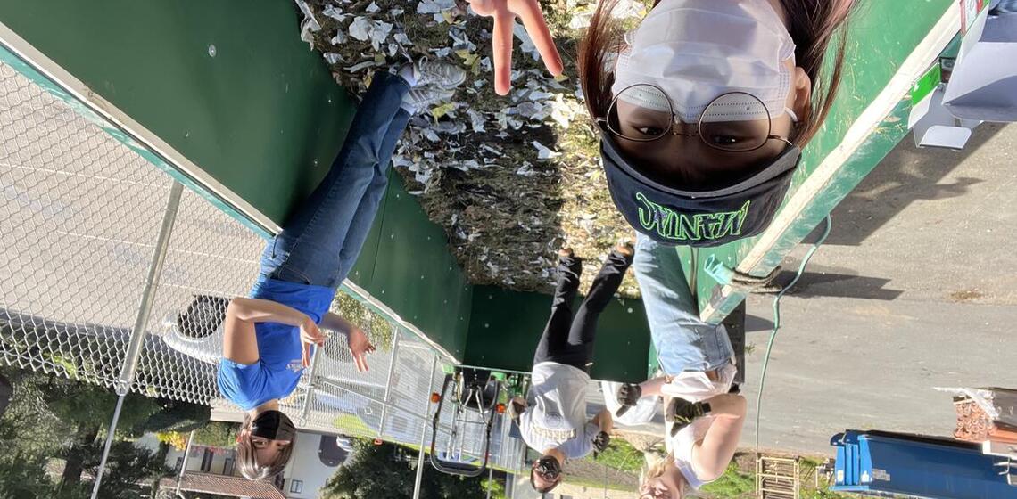 Zero Waste Team in the Zero Waste Bin