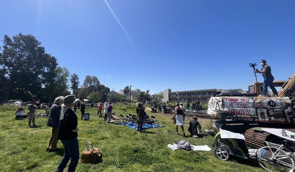 People on Memorial Glade